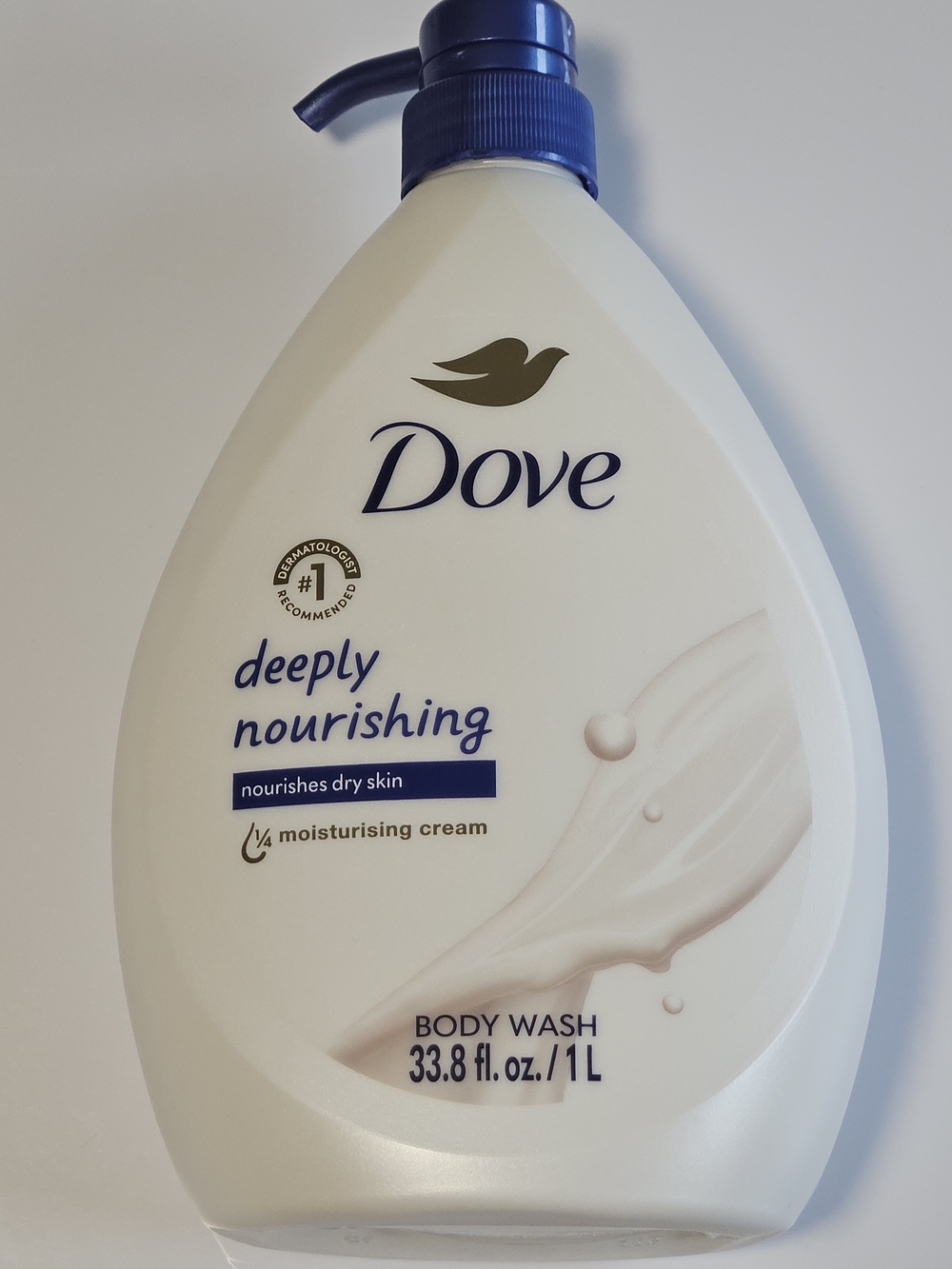 Dove Deeply Nourishing Body Wash Moisturizing Cream White 33.8 fl oz/1 Liter NEW
